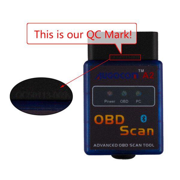 AUGOCOM A2 ELM327 Vgate Scan Advanced OBD2 Bluetooth Scan Tool (Support Android And Symbian) Software V2.1