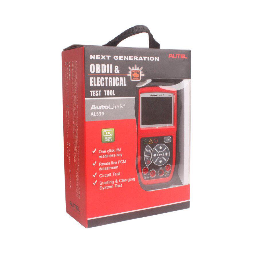 Original Autel AutoLink AL539 OBDII/CAN Scan Tool Update Online Multi Language Support