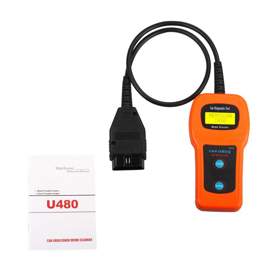 U480 OBD2 CAN BUS Code Scanner OBDII Engine Code Reader