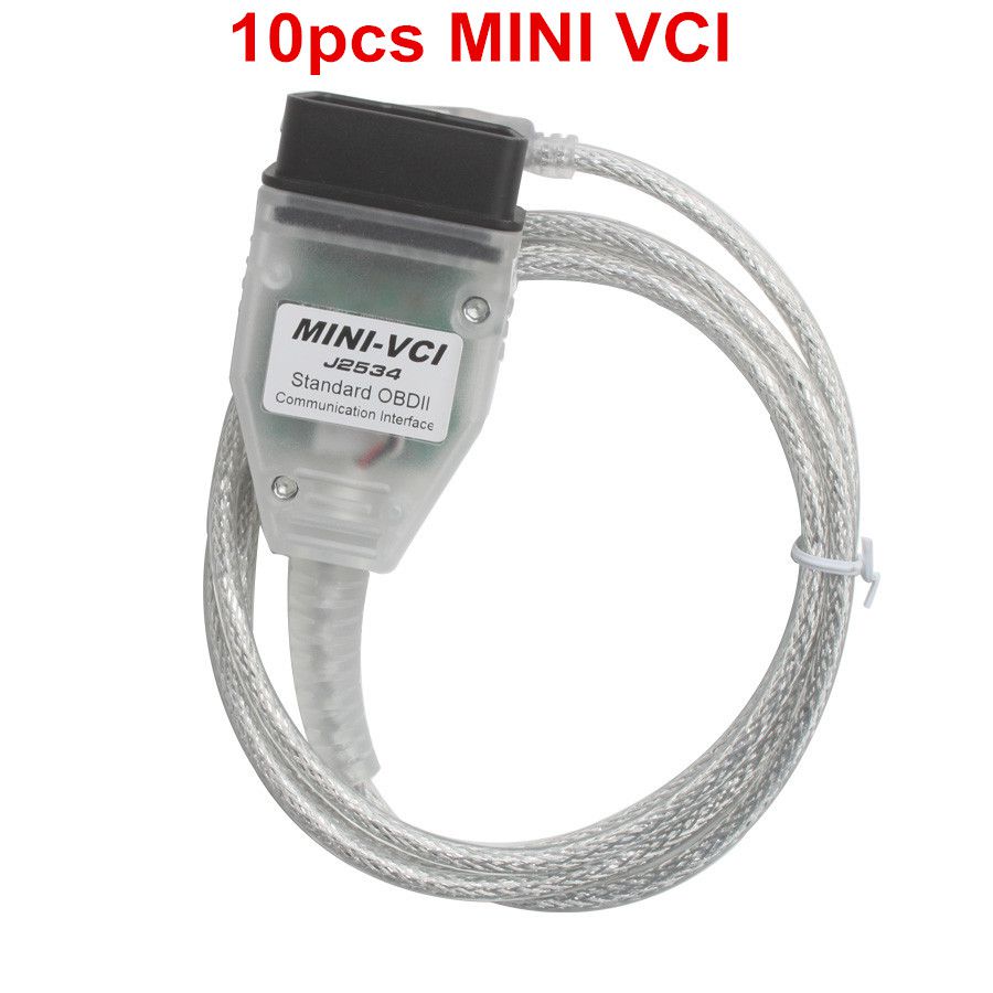 10pcs Cheap MINI VCI V13.00.022 Single Cable For Toyota Support Toyota TIS OEM Diagnostic Software