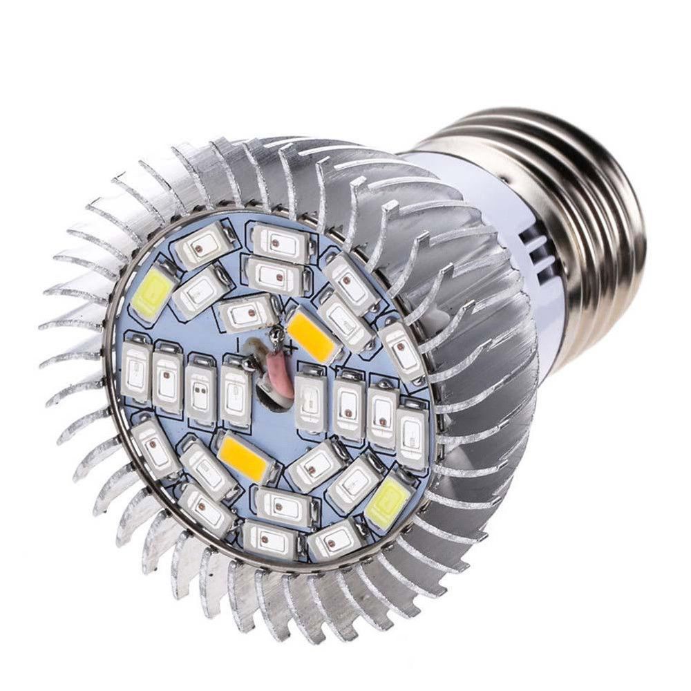 New 28W E27 LED Grow Lamp Flower Seed Plants Hydroponic Grow Light Lamp Bulb Full Spectrum Plant Light Lighting