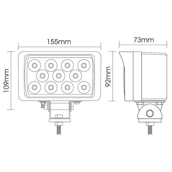 33W Spot/Flood LED Work Light OffRoad Jeep Boat Truck IP67 12V 24V White