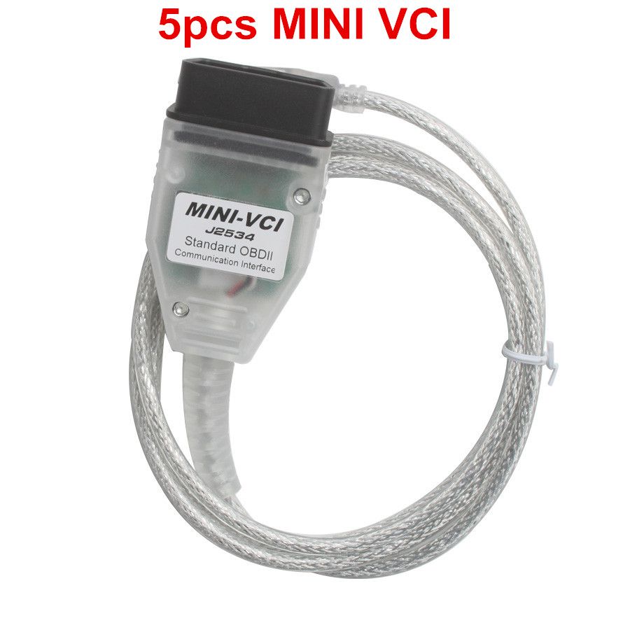 5pcs Cheap MINI VCI V13.00.022 Single Cable For Toyota Support Toyota TIS OEM Diagnostic Software