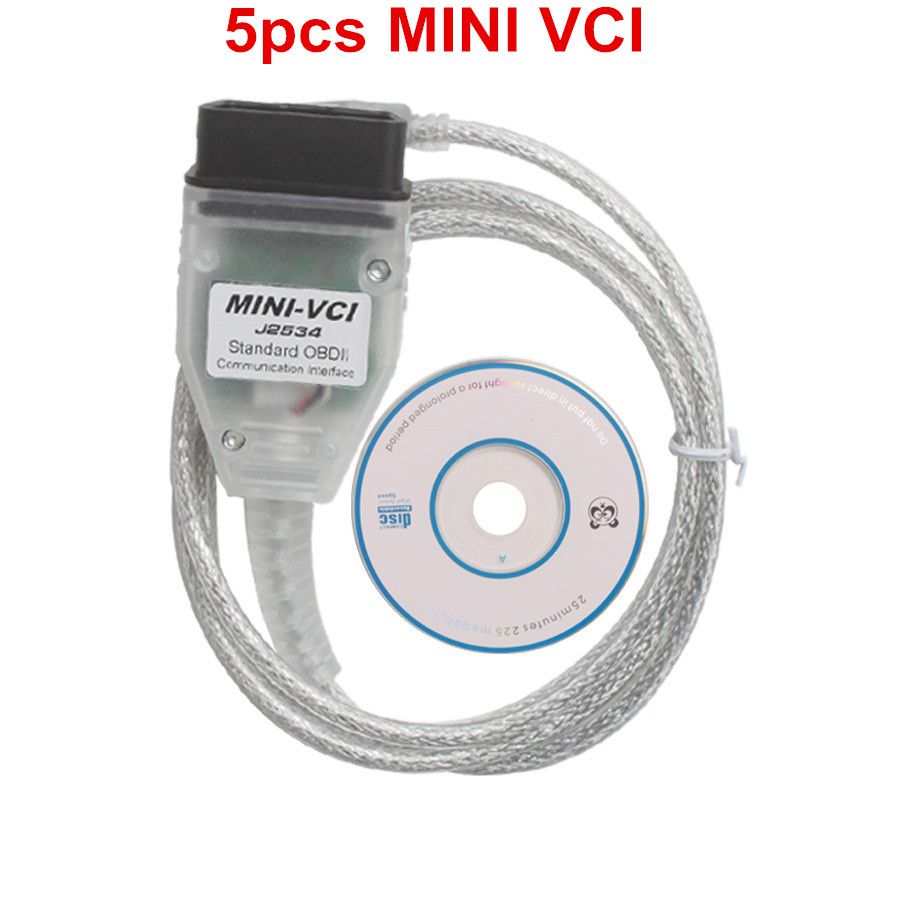 5pcs Cheap MINI VCI V13.00.022 Single Cable For Toyota Support Toyota TIS OEM Diagnostic Software