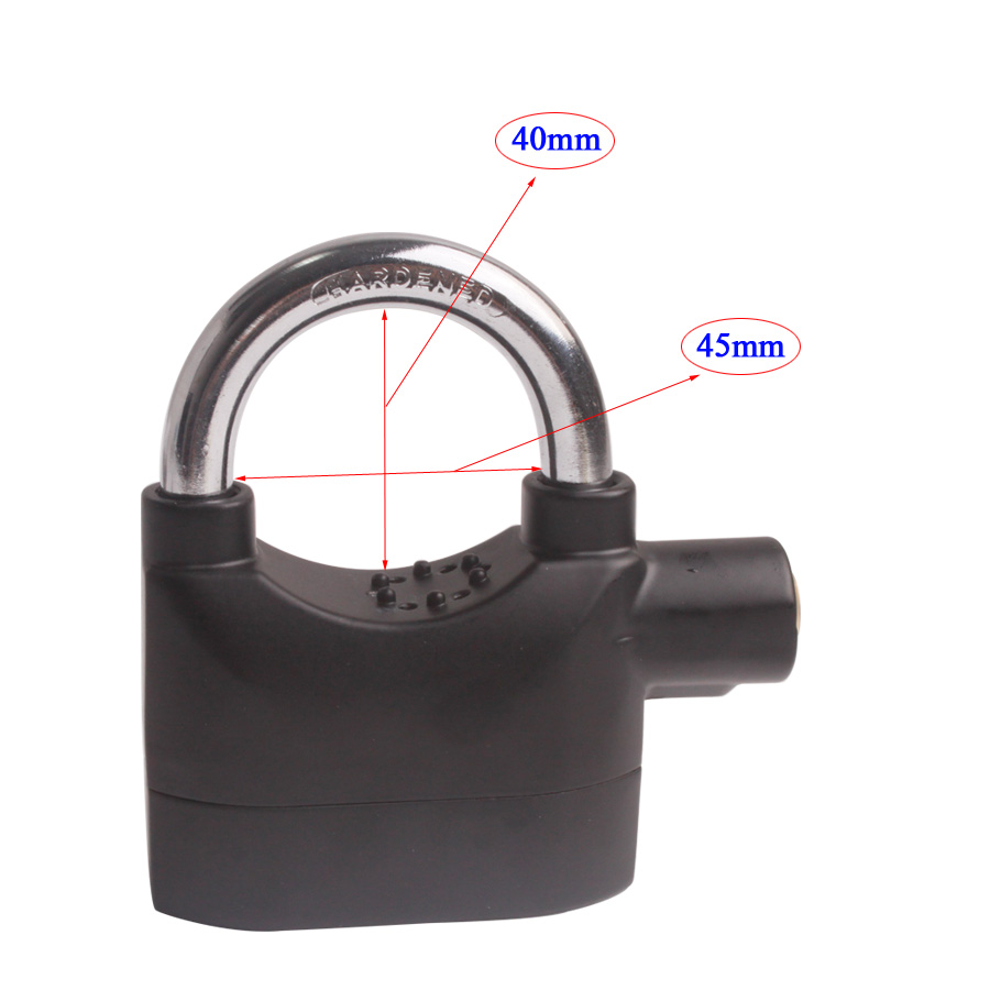 Alarm Padlock / Lock for Motorcycle Scooter Quad Bike