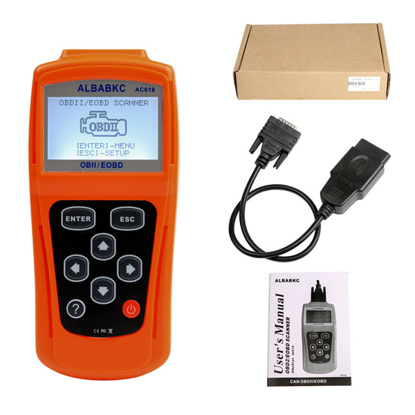 Newest ALBABKC AC619 Auto Fault Code Scanner Diagnostic Scan Tool