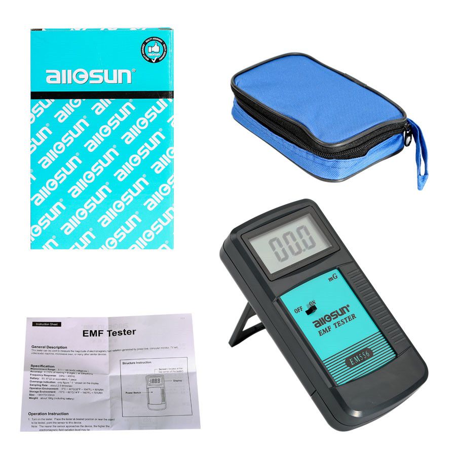 All-sun EM556 High Sensitivity EMF Tester 0.1-199.9mG 30HZ-400HZ Test the Magnitude of Electromagnetic Field Radiation