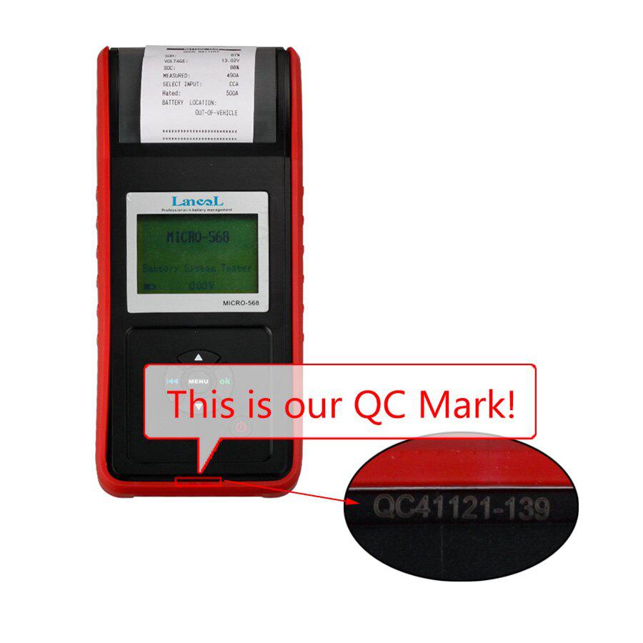 AUGOCOM MICRO-568 Battery Tester Battery Conductance & Electrical System Analyzer With Printer