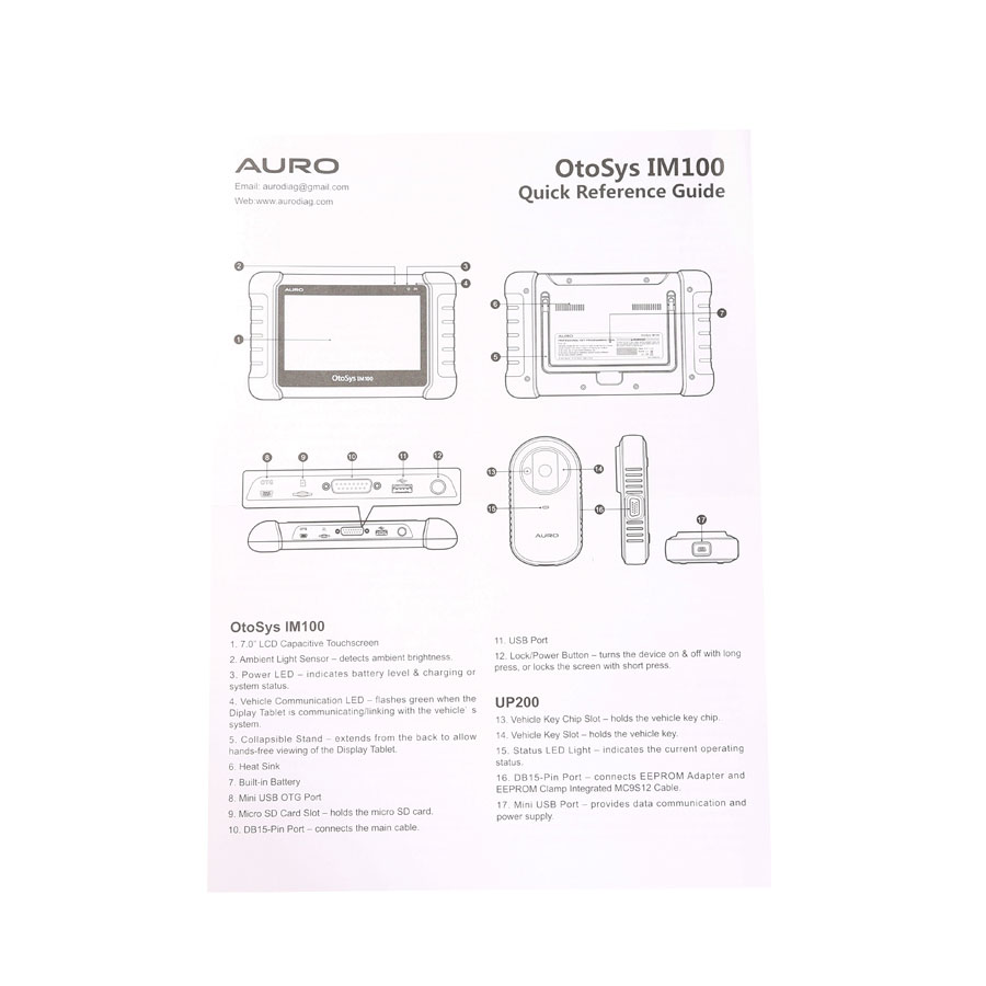 AURO OtoSys IM100 Automotive Diagnostic and Key Programming Tool