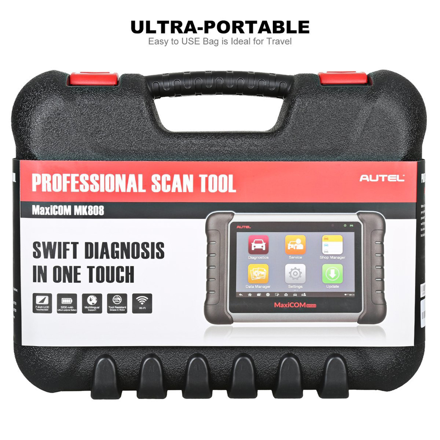 Autel Original MaxiCOM MK808 Diagnostic Tool 7-inch LCD Touch Screen Swift Diagnosis Functions of EPB/IMMO/DPF/SAS/TMPS and More