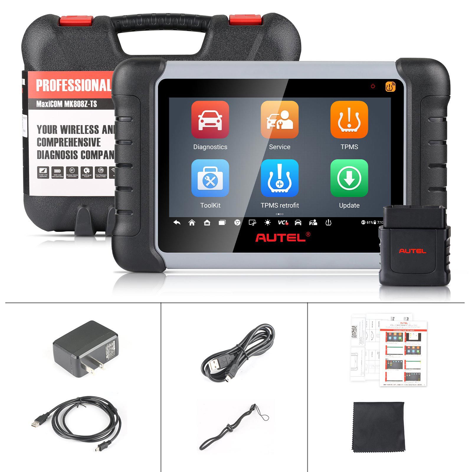 2023 Autel MaxiCOM MK808S-TS Bidirectional & TPMS Programming Relearn Tool with 28+ Special Functions AutoAuth for FCA SGW Upgrade of MK808TS/ MK808BT