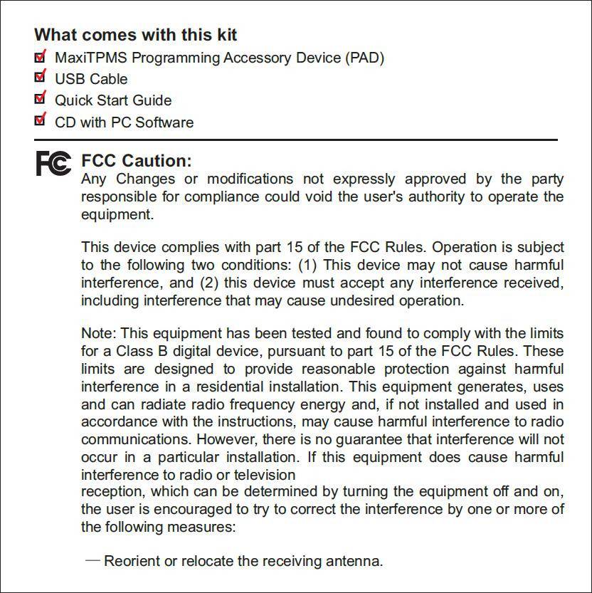 Autel MaxiTPMS PAD TPMS Sensor Programming Accessory Device