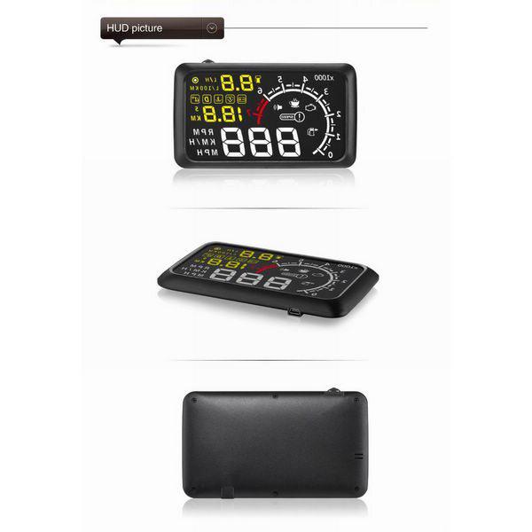 Bluetooth Version 5.5" X3 Large Screen Car HUD Head Up Display With Built-in ELM327 Module