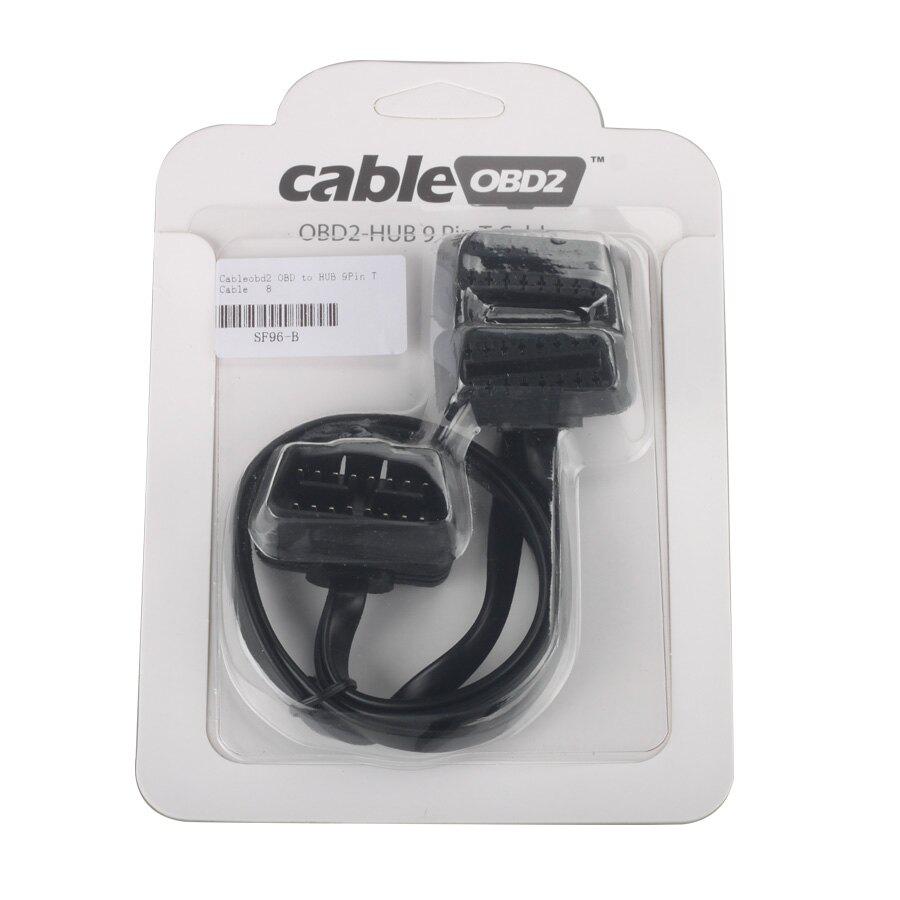 Cableobd2 OBD to HUB 9Pin T Cable for ELM327/AdblueOBD2/NitroOBD2/EcoOBD2/GPS/Navigation Devices