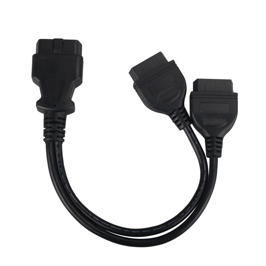 ELM327 OBD2 Extension Cable 1 Male to 2 Dual Female Converted Cable