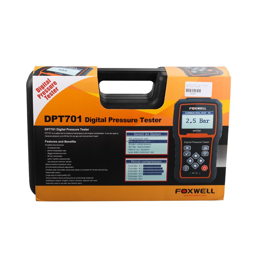 Foxwell DPT701 Digital Common Rail High Pressure Tester