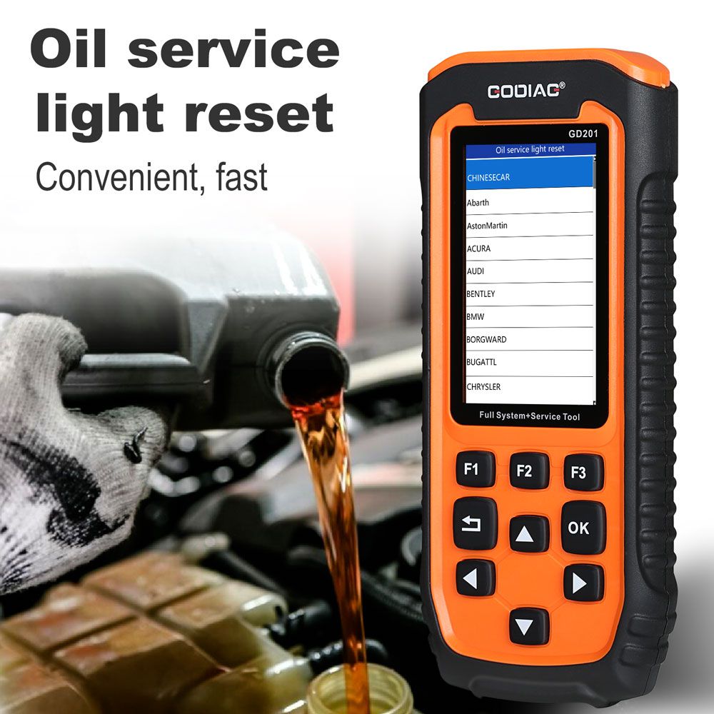 GODIAG GD201 Professional Full System Diagnostic Tool OBDII Scanner for All-makes  with 29 Service Reset Functions