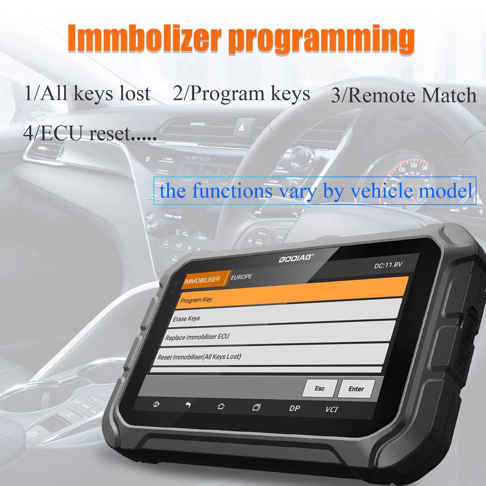 GODIAG GD801 Key Programmer Multi-language Support Mileage Correction ABS EPB TPMS EEPROM etc Get Free Gift Godiag GT100