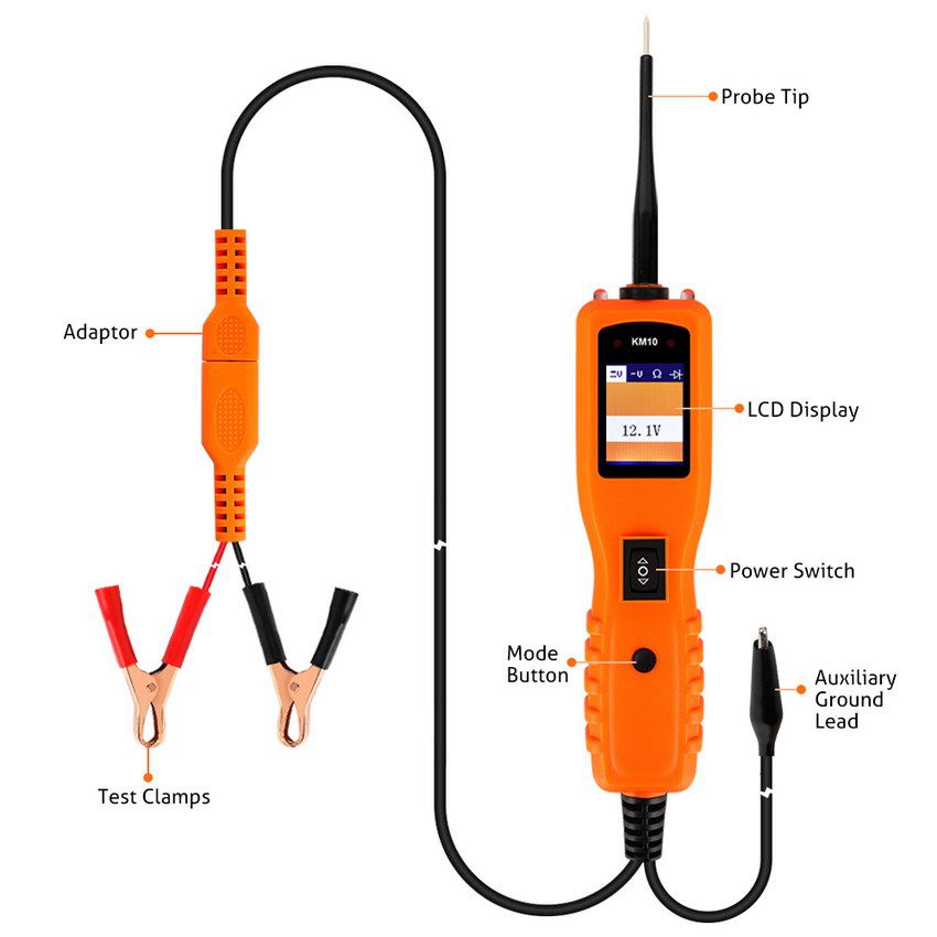 KM10 12V Voltage Car Electric Circuit Tester Automotive Tools