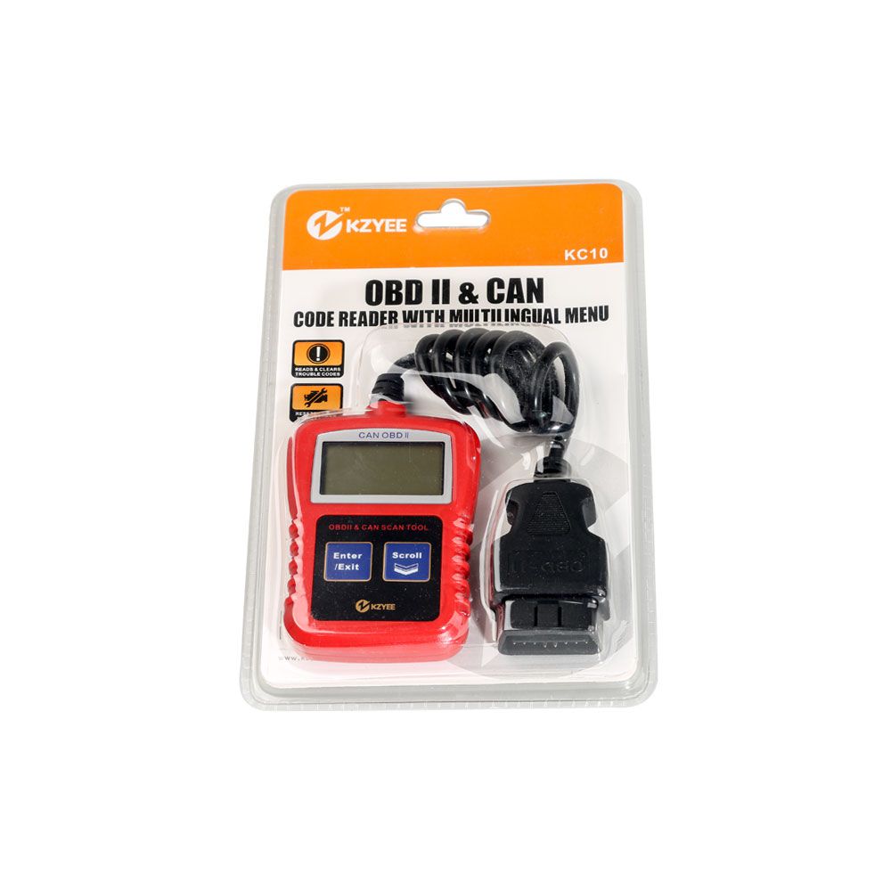 KZYEE KC10 OBD II & CAN Code Reader Universal OBDII Automotive Code Reader Support Multi-Language