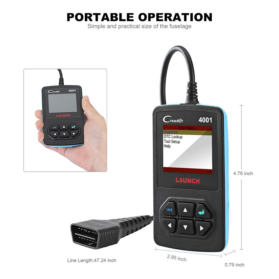 Launch CReader 4001 OBD2 Code Reader Diagnostic Scanner