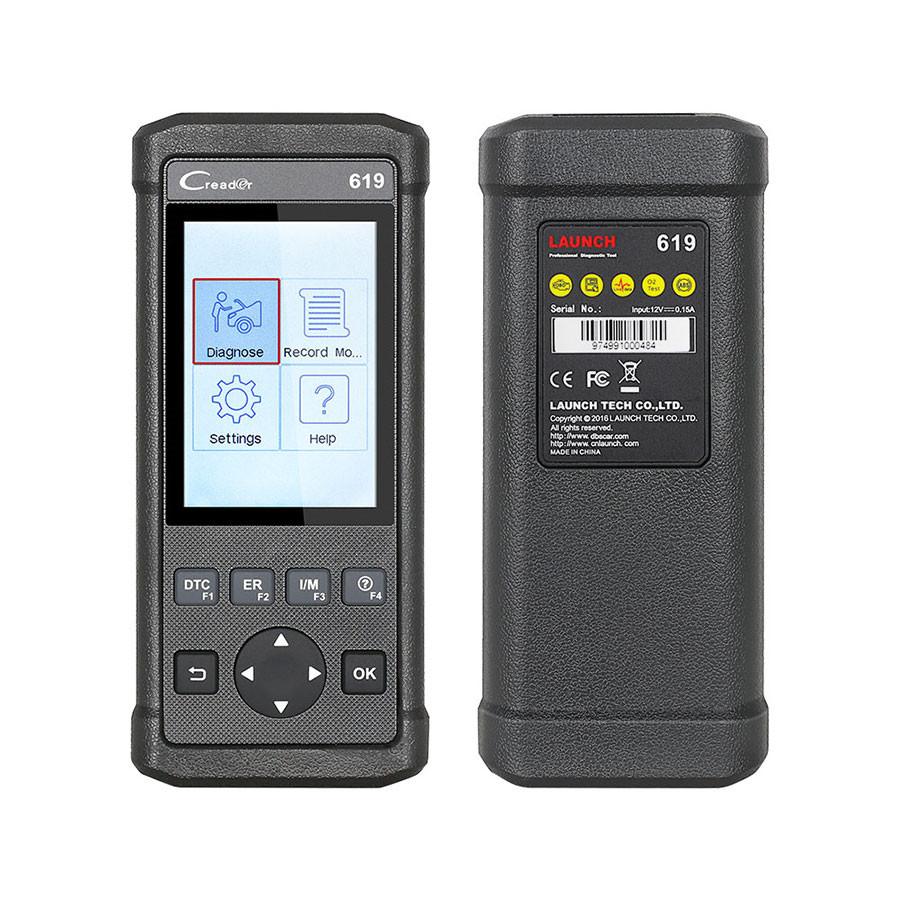 Newest Launch Creader 619 Code Reader Full OBD2/EOBD Functions Support Data Record and Replay Diagnostic Scanner