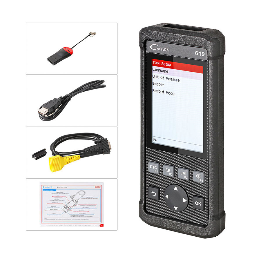 Newest Launch Creader 619 Code Reader Full OBD2/EOBD Functions Support Data Record and Replay Diagnostic Scanner