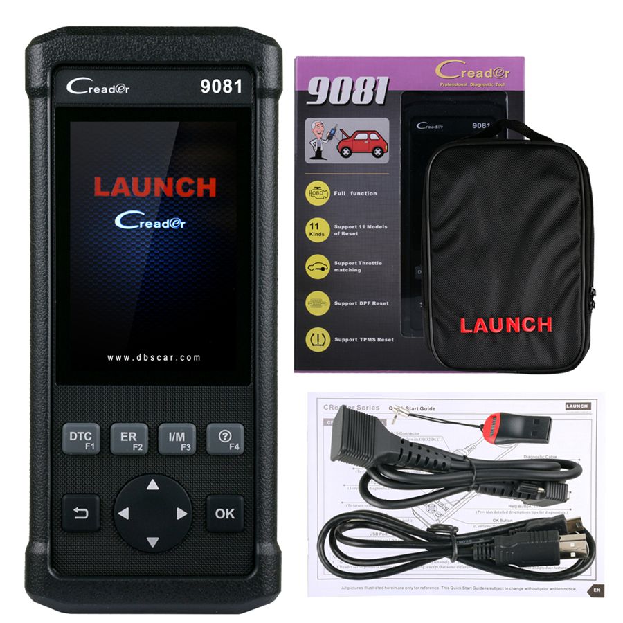 Launch DIY Scanner CReader 9081 CR9081 Full OBD2 Scanner+ABS+SRS+Oil+EPB+BMS+SAS+DPF