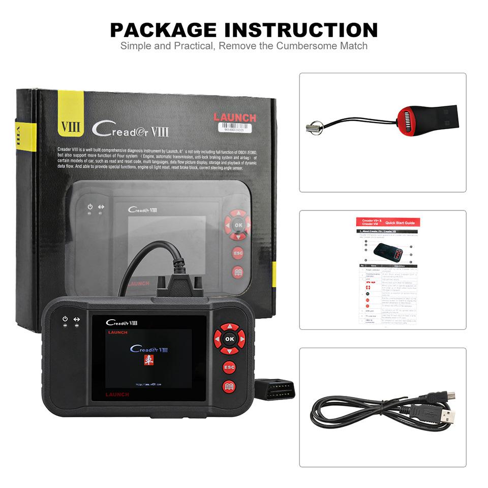 Launch Creader VIII Auto Code Reader Scanner