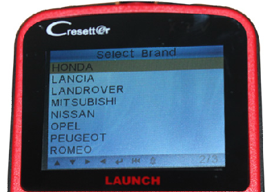 launch creader oil lamp reset tool vehicle list
