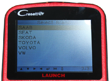 launch creader oil lamp reset tool vehicle list
