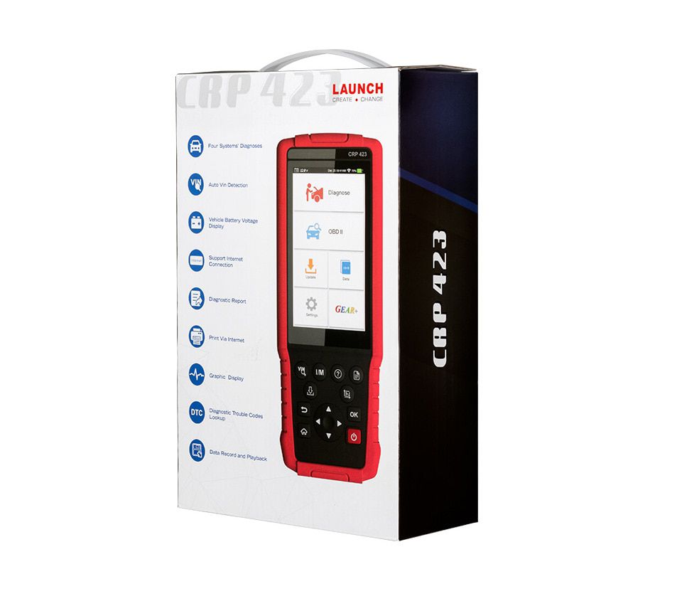 LAUNCH CRP423 Auto Diagnostic Tool OBD2 Code Reader Scanner Support ENG ABS SRS AT Test Update Version of CRP123