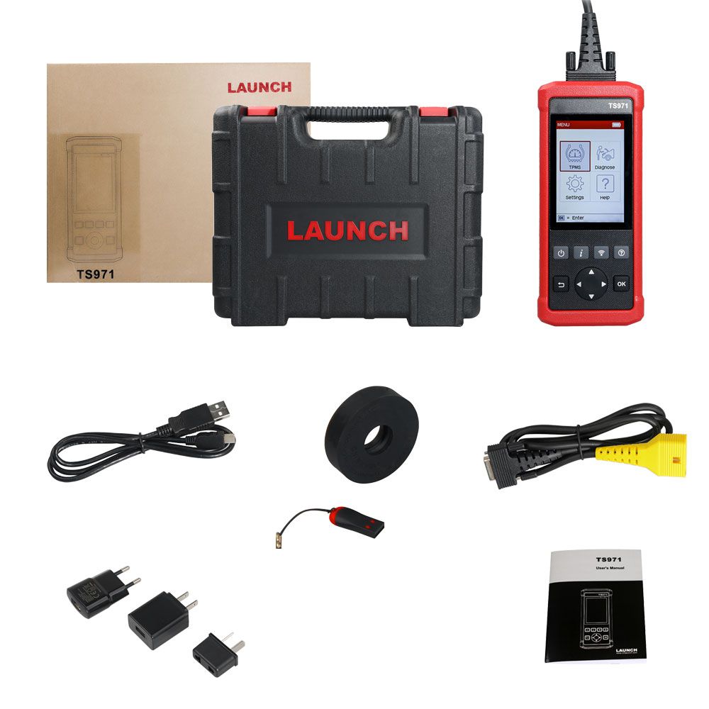 LAUNCH TS971 TPMS Bluetooth Activation Tool Wireless Car Tire Pressure Sensor Monitoring 433Mhz/315Mhz