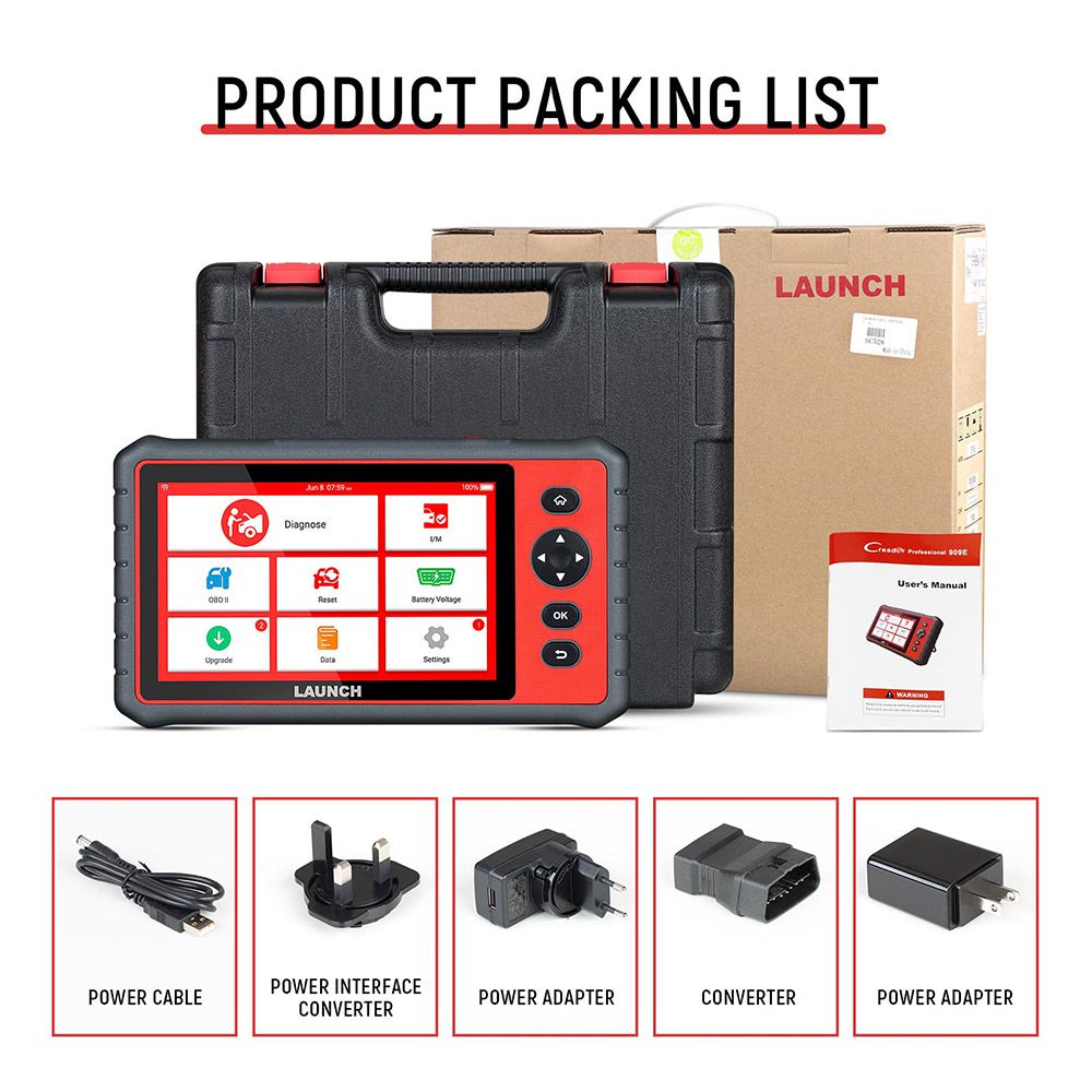 LAUNCH X431 CRP909E Full System Car Diagnostic Tool  with 15 Reset Service PK MK808 CRP909