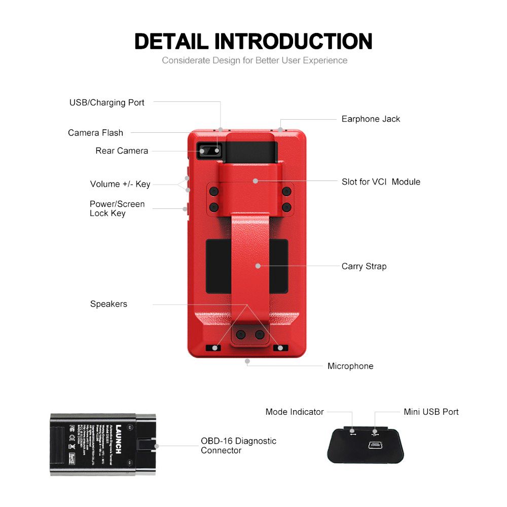 Original LAUNCH X431 PROS MINI Scan pad with Bluetooth /WIFI  for Car Diagnostic Scanner Tool Free Update