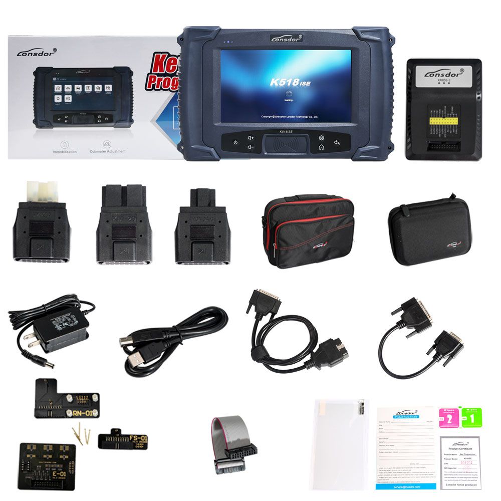 Lonsdor K518ISE Key Programmer Plus LKE Smart Key Emulator 5 in 1 Full Package Get 2pcs Free Lonsdor FT01 Series Toyota Smart Key