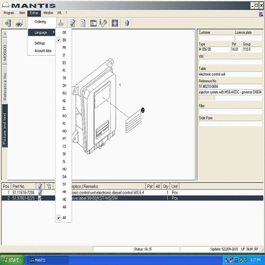 Man (Mantis) 2015 Workshop Info System catalogues