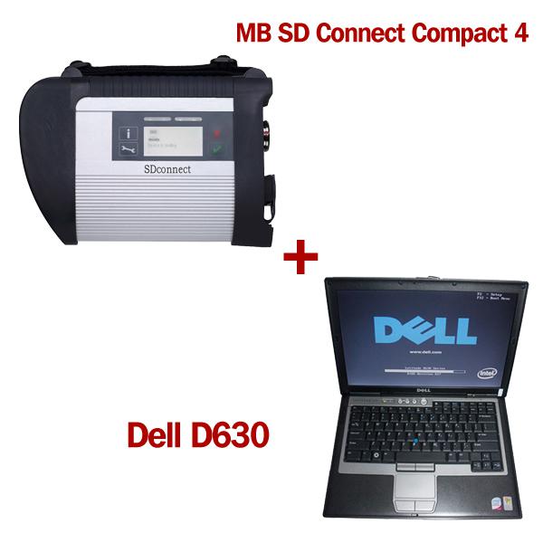 2019.11V MB SD Connect Compact 4 Star Diagnosis Plus Dell D630 Laptop 4GB Memory Software Installed Ready to Use