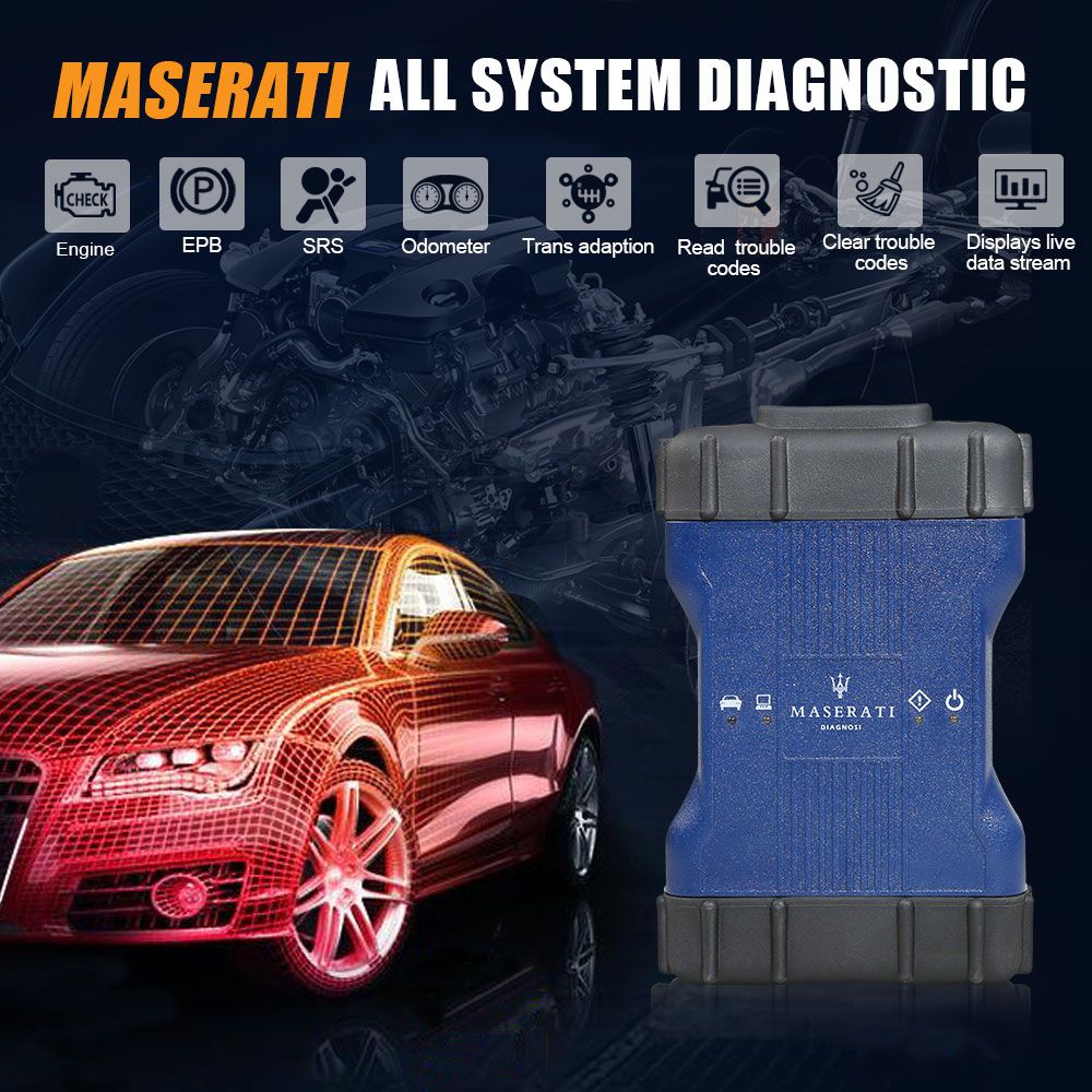 MDVCI Maserati Detector Support Programming and Diagnosis with Maintenance Data Installed on Panasonic CF19 Ready to Use