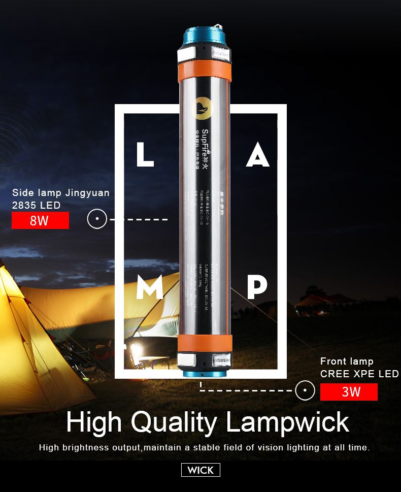 T5 Multifunction Flashlight Camping Light 