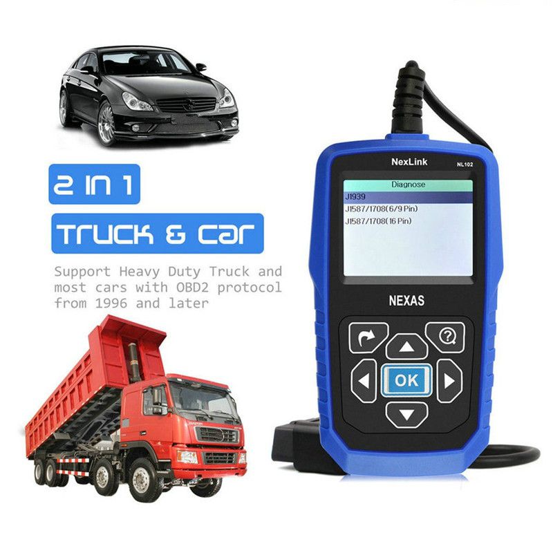 Heavy Duty Truck Diagnostic Scanner NEXAS NL102 OBD OBD2 for Volvo Scania Renault Truck Diesel Engine ABS Brake Diagnostic Tool