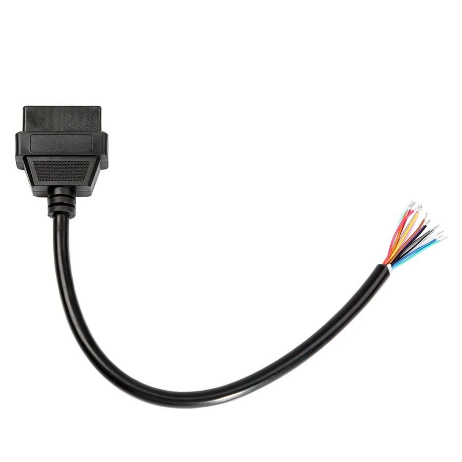 OBD2 16pin Female Connector to Open OBD Cable