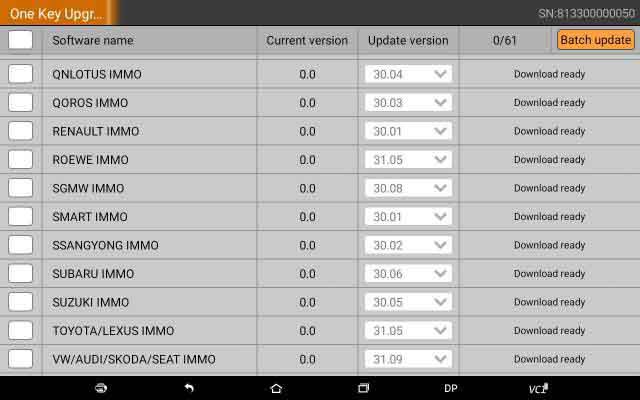 OBDSTAR X300 DP PAD One Key Update OBDSTAR X300 DP PAD One Key Update
