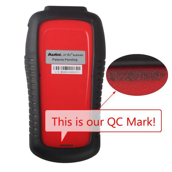 Original Autel AutoLink AL619EU OBDII CAN ABS And SRS Scan Tool Update Online