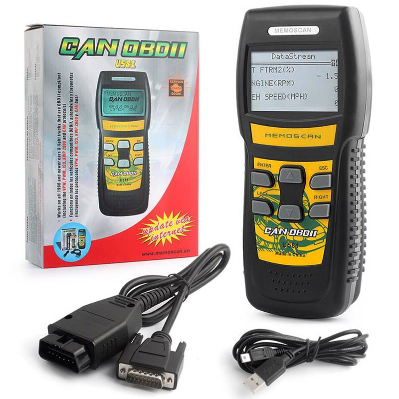 Original Memoscan U581 OBD2 Car Engine Fault Code Reader OBD2 OBD II Diagnostic Scanner CAN BUS Scan Tool