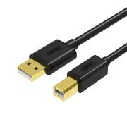 UNITEK Top Quality USB Cable USB 2.0-A Male to B Male Cable (5M)-High-Speed with Gold-Plated Connectors - Black