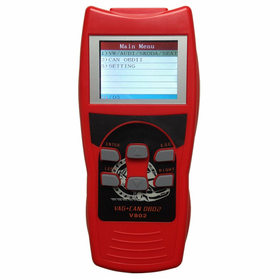 V-Scan VAG+CAN OBDII V802 Professional Car Diagnostic Tool with Colorful LCD Display