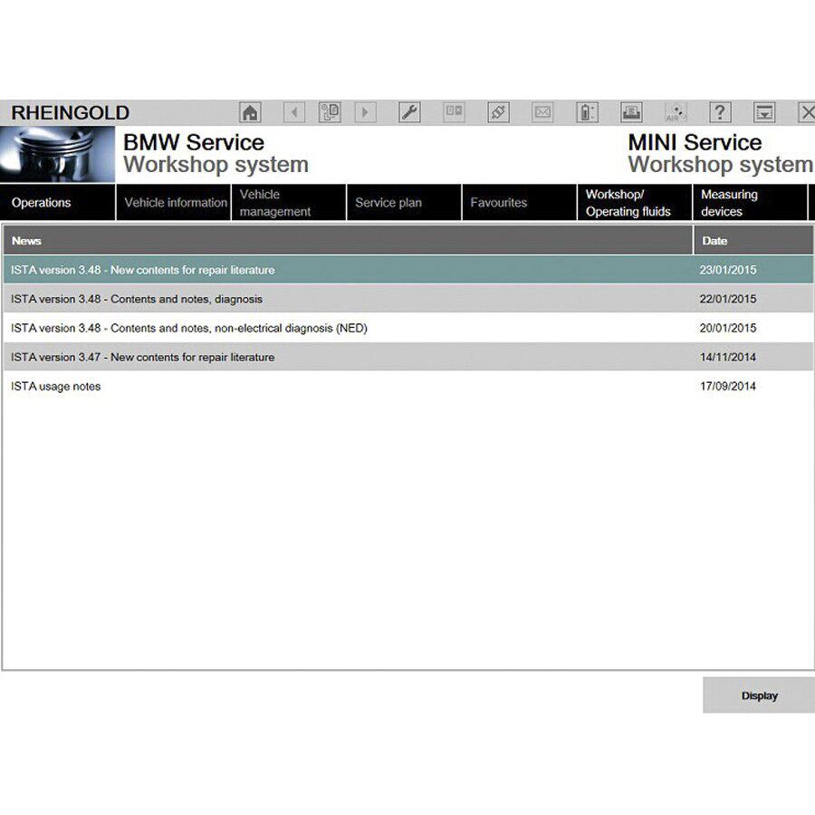 V2015.3 Rheingold ISTA-D 3.48.20 ISTA-P 3.55.1.001 For BMW ICOM Win8 System 500GB New HDD Without USB Dongle