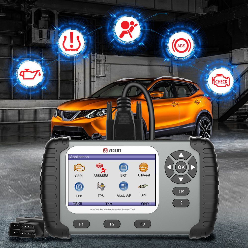 VIDENT iAuto 702Pro Multi-applicaton Service Tool Support ABS/SRS/EPB/DPF Update to 19 Maintenances 3 Years Free Update Online