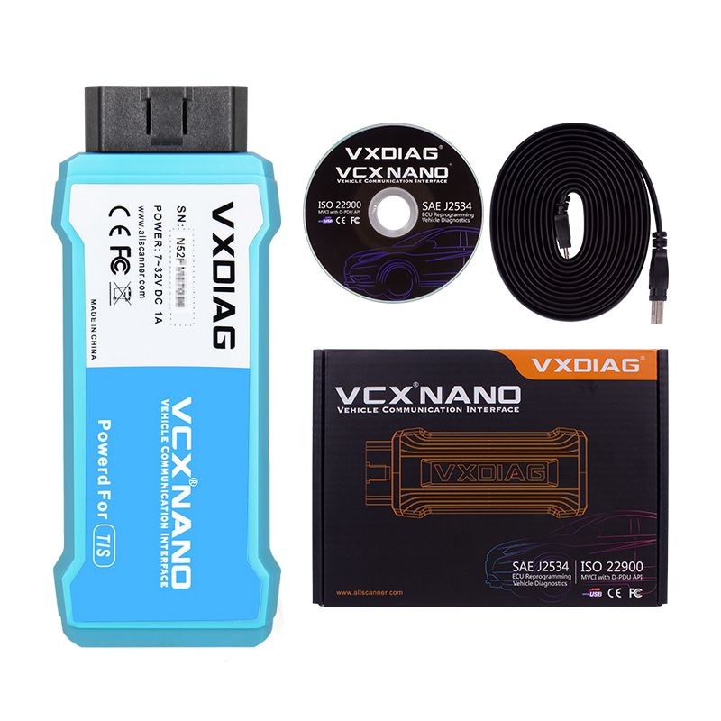 VXDIAG VCX NANO for TOYOTA TIS Techstream V12.00.127 Compatible with SAE J2534 WIFI Version